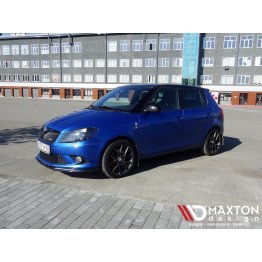 Накладка сплиттер на передний бампер на Skoda Fabia II RS